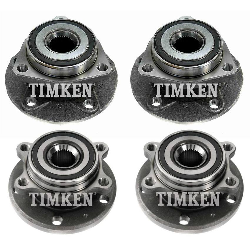 Audi VW Wheel Bearing and Hub Assembly Kit - Front and Rear 5K0498621 - Timken 2875690KIT